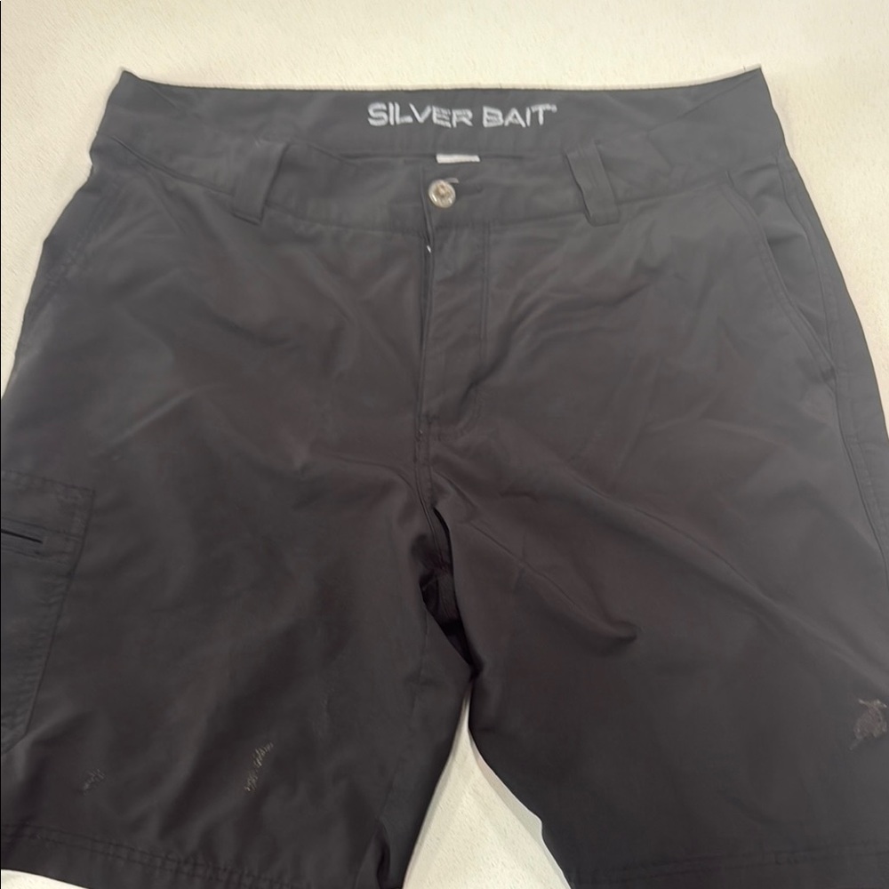 Black Athletic Shorts with Smooth Fabric